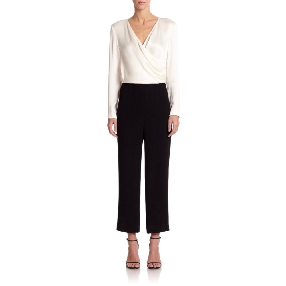 St. John Liquid Crepe Cady Colorblock Jumpsuit Size 14